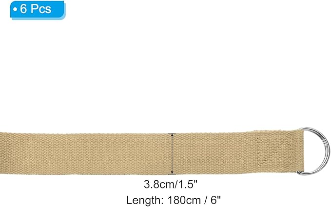 PATIKIL Yoga Strap for Stretching Cotton Yoga Belt with Adjustable Metal D-Ring Buckle Stretch Bands for Fitness Pilates