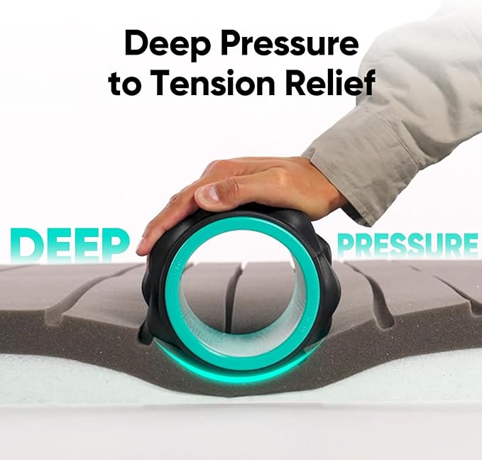 FitBeast Back Roller, Back Wheel Foam Roller - Targeted Muscle Roller for Deep Tissue Massage, Back Stretcher