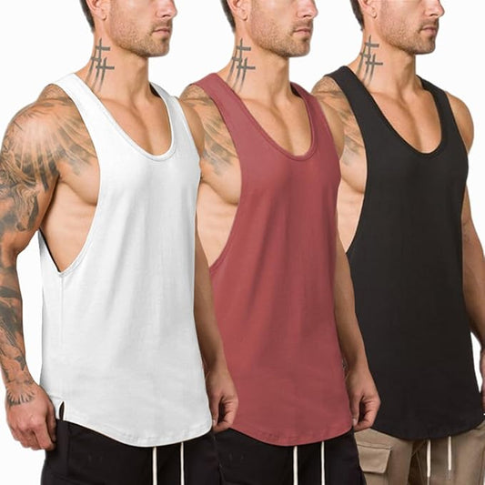 Muscle Killer Men's Muscle Gym Workout Stringer Tank Tops Bodybuilding Fitness T-Shirts 1/2/3 Pack