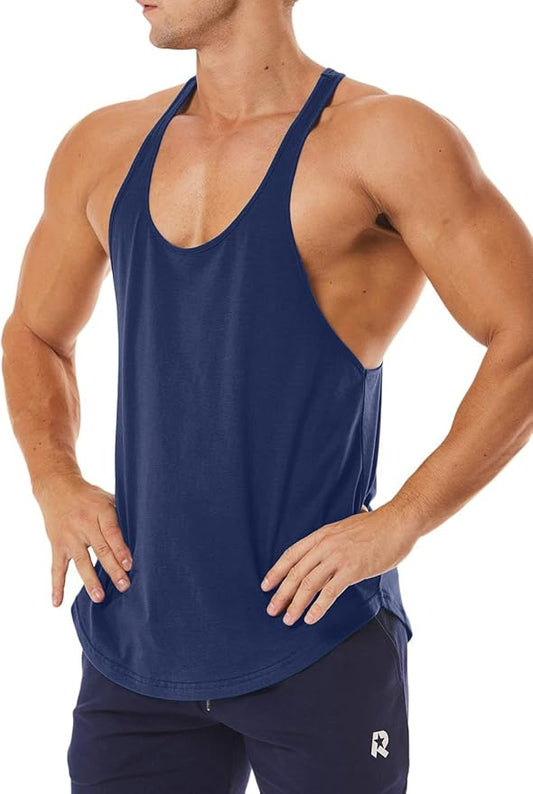 Men's Workout Quick Dry Soft Gym Bodybuilding Stringer Tank Tops