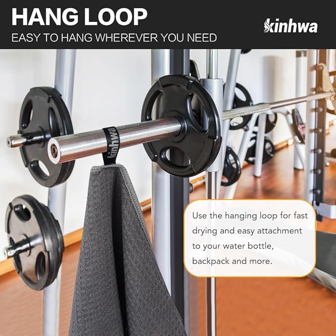 KinHwa Gym Towels - Absorbent Wicking Workout Towels, Quick Dry & Compact, Ideal for Yoga, Fitness, Treadmill or Indoor Bike