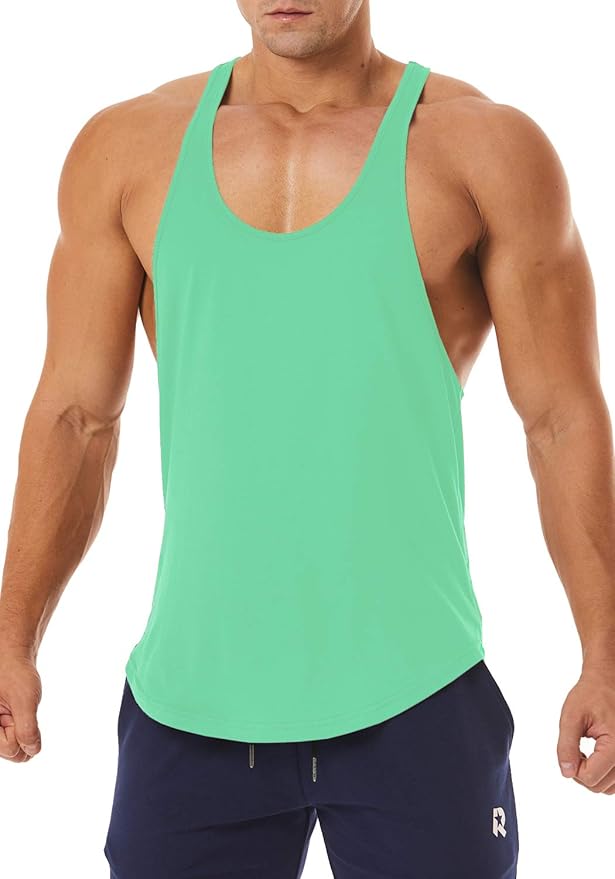 Men's Workout Quick Dry Soft Gym Bodybuilding Stringer Tank Tops