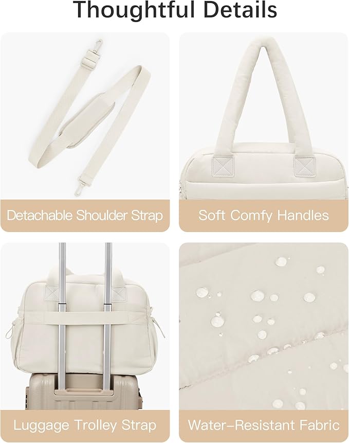 oscaurt Gym Bag for Women Lightweight Duffle Bag for Travel with Toiletry Pouch Water Resistant Carry On Weekender Overnight Duffel