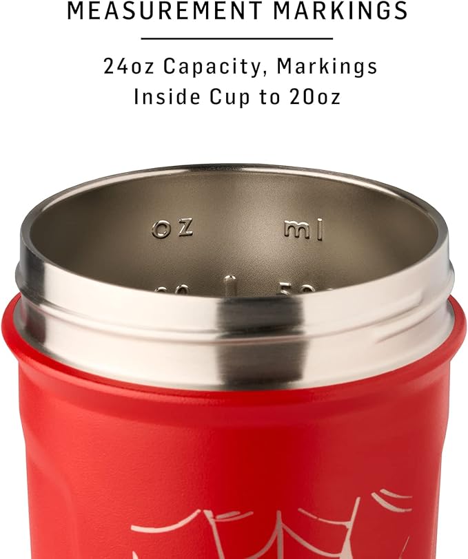 BlenderBottle Marvel Sport Insulated Stainless Steel Shaker Bottle with Wire Whisk, 24-Ounce, Spiderman Web – Protein Shakes & Hydration for Athletes & Fitness Enthusiasts, Easy Mixing, Keeps Drinks Cold, Lockable Lid