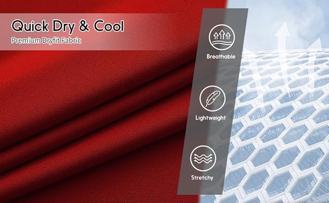 Men's Long Sleeve Moisture Wicking Athletic Shirts, Dry Fit Long Sleeve UV Protection Shirts Men for Workout, Running, Hiking