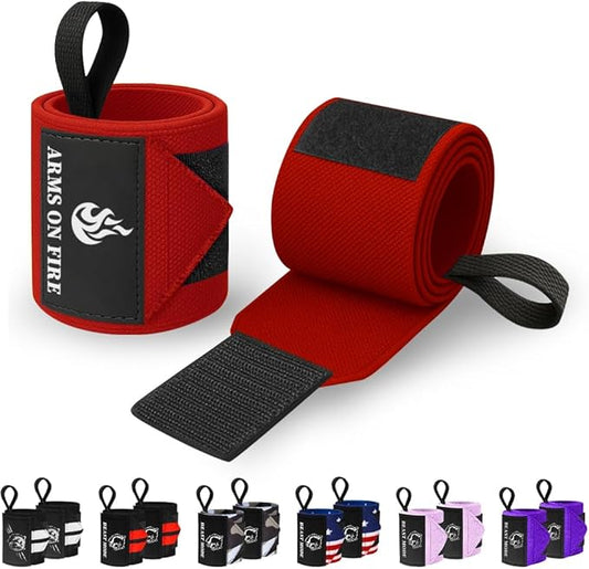 TECEUM Weightlifting 18" & 12" Wrist Wraps with Thumb Loop – Heavy Duty Wrist Workout Braces for Men and Women – Ideal for Powerlifting, Strength Training, Bodybuilding
