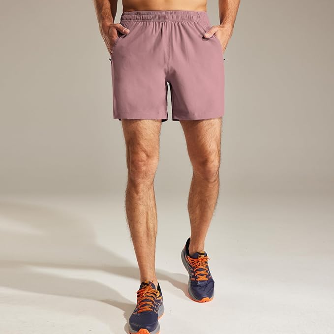 MIER Men's Workout Running Shorts Quick Dry Active 5 Inches Shorts with Pockets, Lightweight, Breathable
