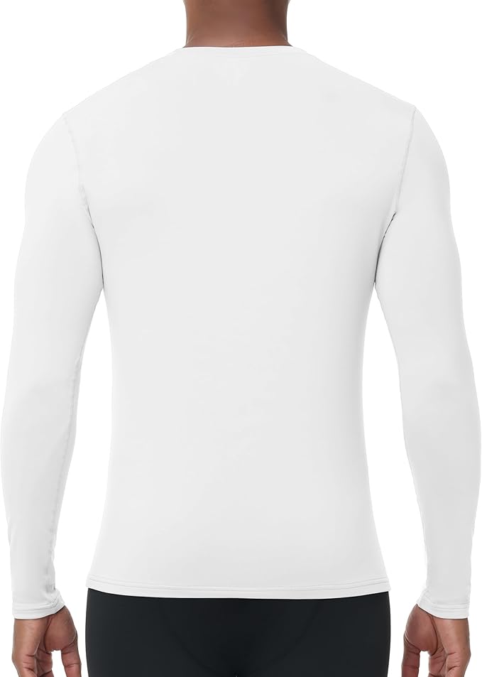 Men's Thermal Compression Shirts, Long Sleeve Fleece Lined Base Layer, Cold Weather Gear Athletic Undershirt Top