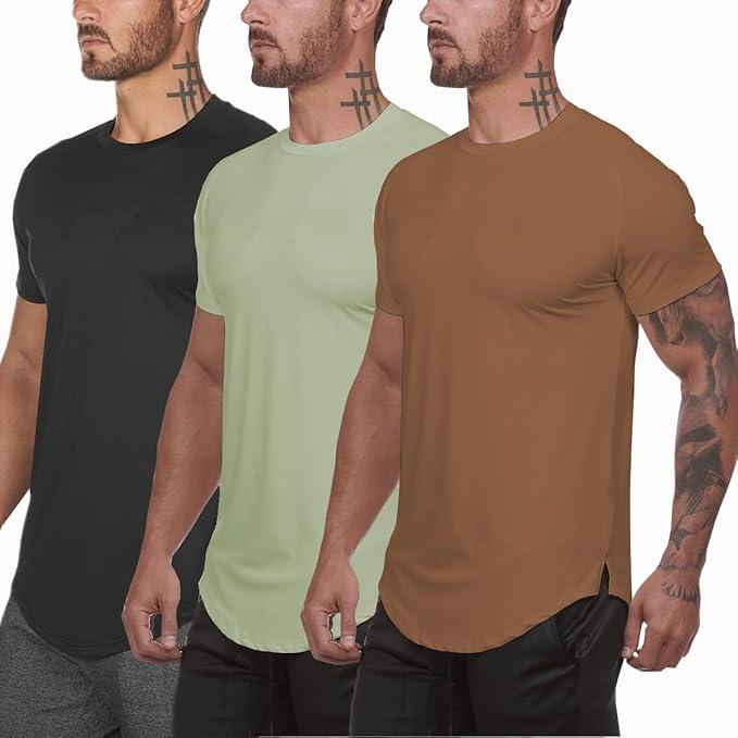 Muscle Killer Men's Gym Workout Bodybuilding Fitness Active Athletic T-Shirts Workout Casual Tee 1/3 Pack