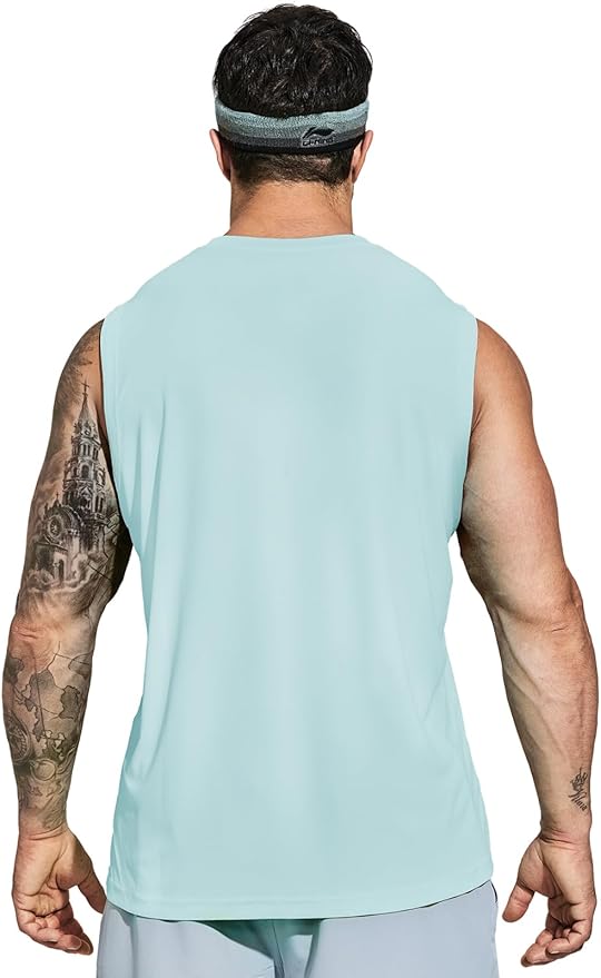 MIER Men's Workout Tank Tops UPF 50+ Swim Shirts Quick Dry Running Sleeveless UV Protection Muscle Tees