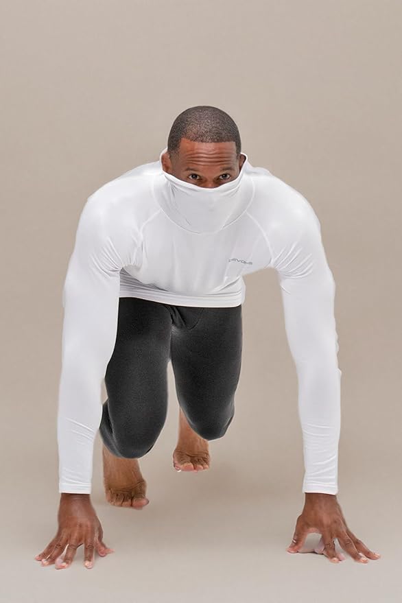 DEVOPS 2 Pack Men's Thermal Turtle Mock Neck Shirts, Compression Long Sleeve Tops and Hoodies