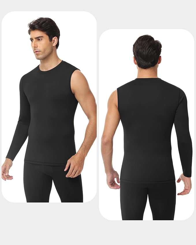 Runhit Men's Basketball One Arm Compression Shirts Long Sleeve 1/2 Single Arm Athletic Undershirt Workout Base Layer Top