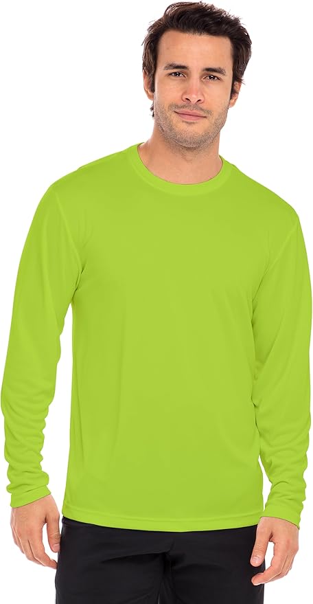Men's Long Sleeve Moisture Wicking Athletic Shirts, Dry Fit Long Sleeve UV Protection Shirts Men for Workout, Running, Hiking