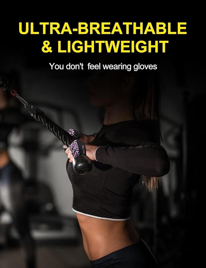 KUTOOK Weight Lifting Workout Gloves for Men/Women, 3mm XRD Padding Grip Gym Gloves, Breathable Partial Gloves for Calluses, Weightlifting Gloves for Exercise, Kettlebell, Pull-Ups, Cross Training