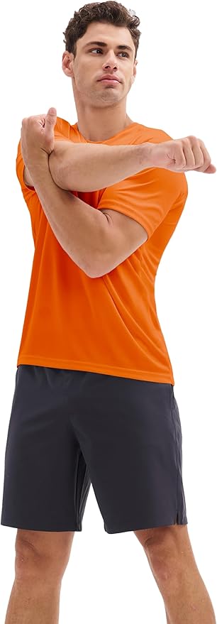MAGCOMSEN 3 Pack Men's Short Sleeve Quick Dry Shirts Moisture Wicking UPF 50+ Athletic Running Gym Workout Swim T-Shirts