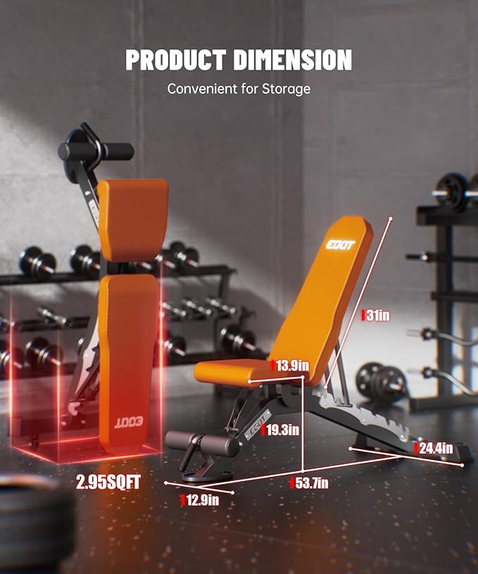 Adjustable Weight Bench for Home Gym, Heavy Duty Workout Bench Up to 880/1500 LBS, Decline Incline Strength Training Bench for Full Body Exercise