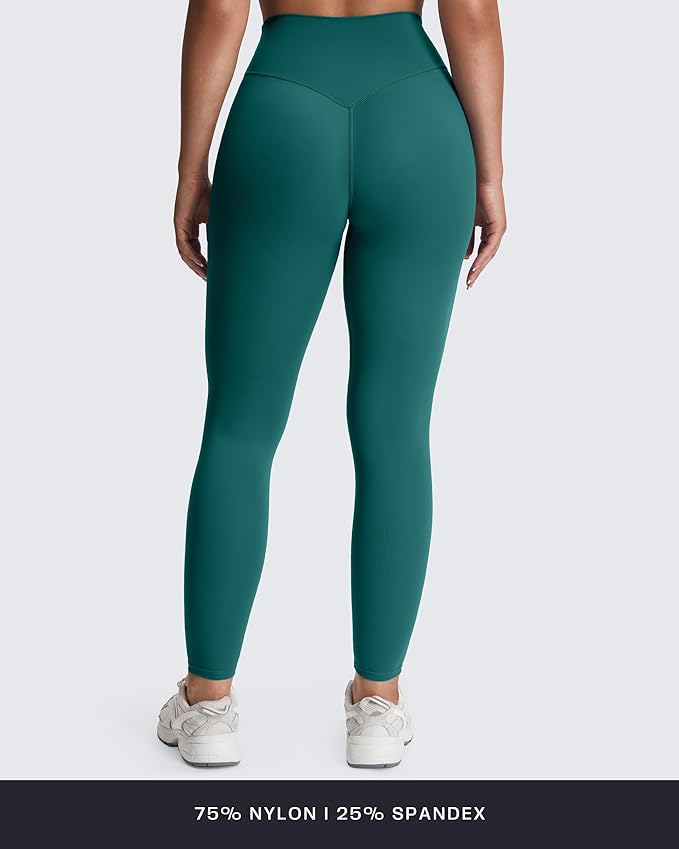 Aoxjox High Waisted Workout Leggings for Women Tummy Control Buttery Soft Yoga Metamorph Deep V Pants 26"