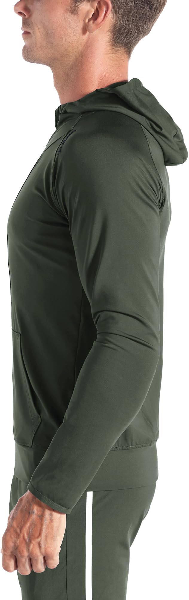 BROKIG Mens WindBreak Lightweight Running Jackets with Zip Pocket, Workout Track Hoodie Athletic Gym Sweatshirts Men