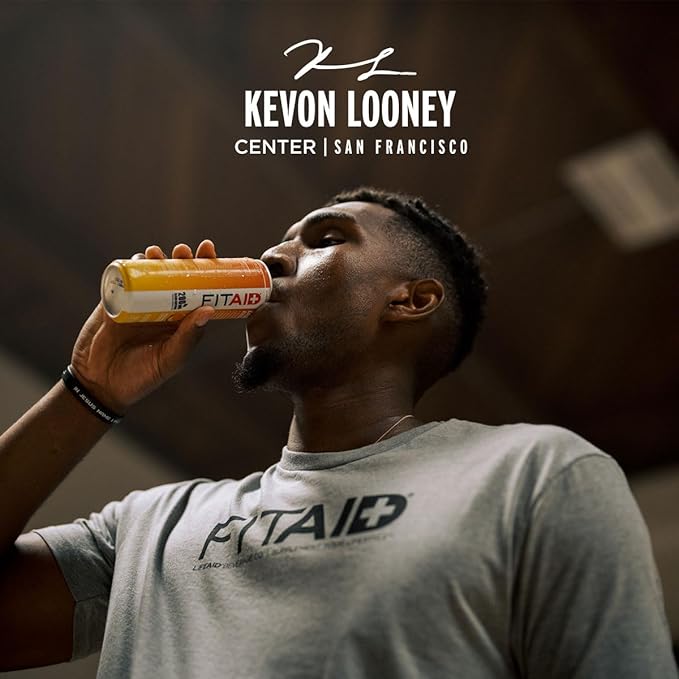 FITAID ENERGY, 200mg Natural Caffeine, Keto, Mango Sorbet, Optimum Performance Formula: BCAAs, Quercetin, Electrolytes, Omega-3s, 15 calories, Paleo, Vegan & Gluten-Free 12 Fl Oz (Pack of 12)