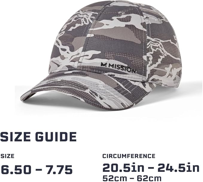 MISSION Cooling UPF Performance Hat - Unisex One Size Cap for Workouts, Golf & Running - Sweat & Water Activated Technology