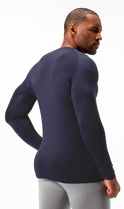 DEVOPS 2 Pack Men's Thermal Long Sleeve Compression Shirts