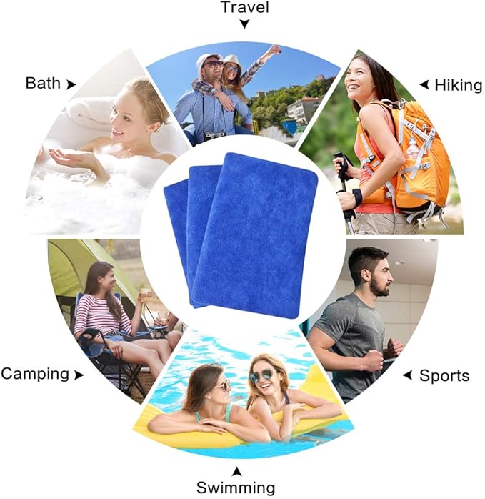 SINLAND Microfiber Gym Towels Sports Fitness Workout Sweat Towel Super Soft and Absorbent 3 Pack 16 Inch X 32 Inch