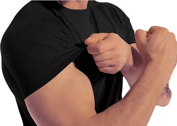 Men's 3pack Dry Fit Workout Gym Short Sleeve T Shirt Moisture Wicking Active Athletic Performance Running Shirts