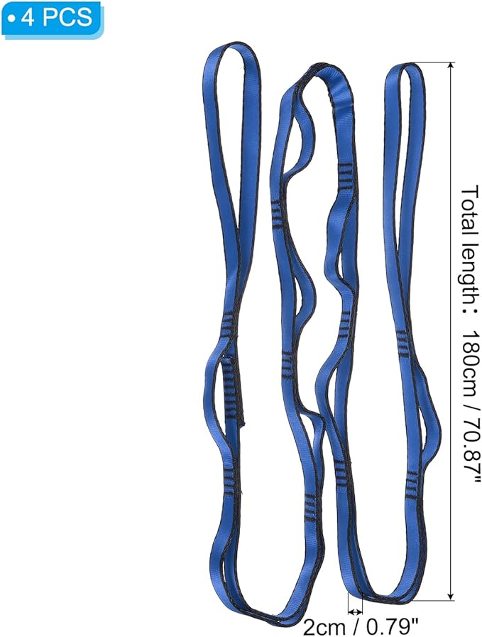 PATIKIL Daisy Chain Straps, Strong Climbing Strap Adjustable Nylon Chain Sling with Loops for Aerial Yoga Hammock Swing