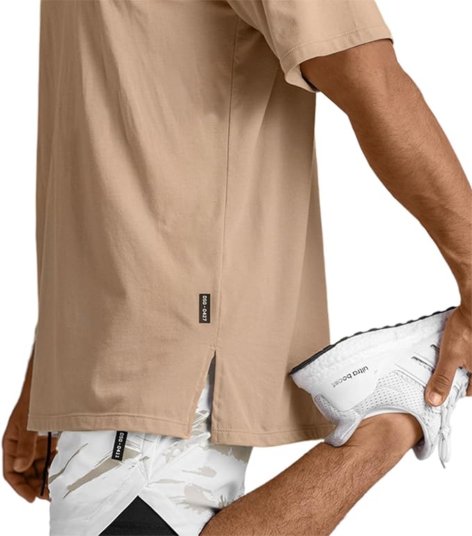 Men's Oversized Workout T-Shirts Lightweight Quick Dry Short Sleeve Tshirts Crew Neck Loose Fit Athletic Tops