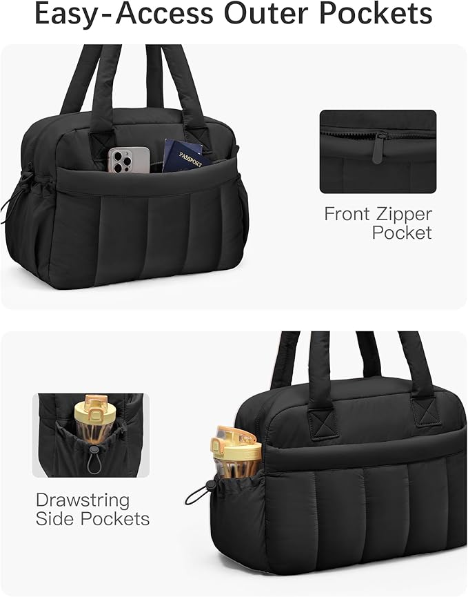 oscaurt Gym Bag for Women Lightweight Duffle Bag for Travel with Toiletry Pouch Water Resistant Carry On Weekender Overnight Duffel