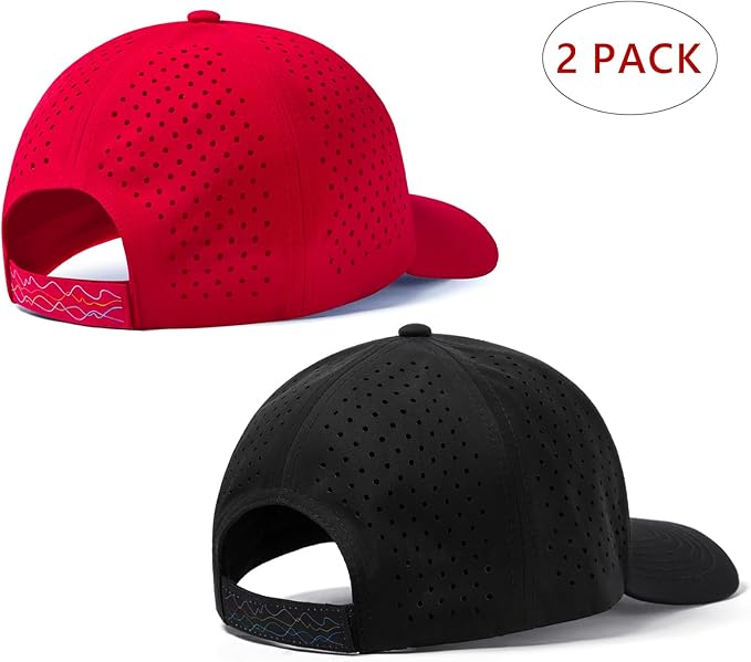 UPF 50+ Performance Water Resistant Baseball Cap Lightweight Breathable Hat Golf Running Boat Hiking for Men Women