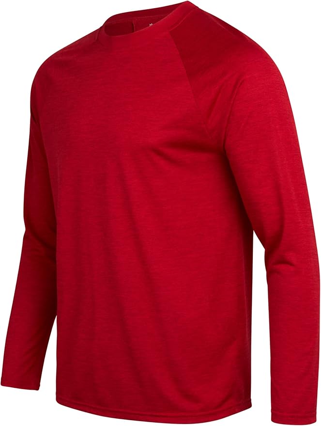 iXtreme Mens Athletic Shirts - 4 Pack Moisture Wicking Long Sleeve Dri Fit Shirts for Men - Workout Tops & Activewear (S-3X)