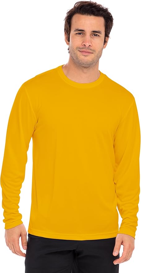 Men's Long Sleeve Moisture Wicking Athletic Shirts, Dry Fit Long Sleeve UV Protection Shirts Men for Workout, Running, Hiking