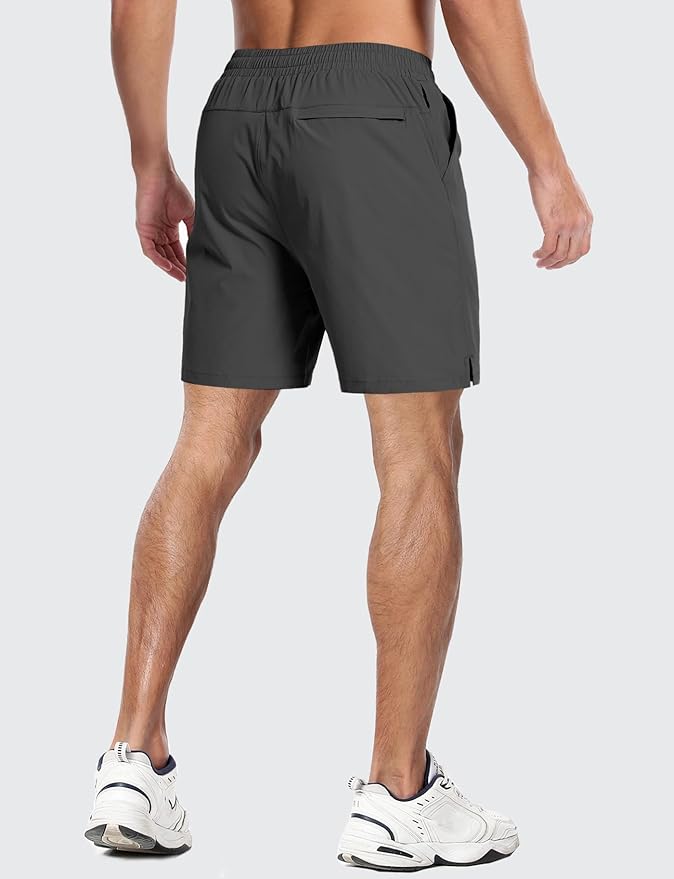 Aolesy Men's 5''/7'' Running Shorts Quick Dry Workout Gym Shorts with Pockets, Tennis Training Athletic（Linerless & Liner）