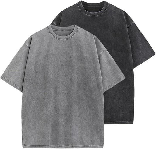 Workout T Shirts for Men Oversized Gym Loose Fit Tshirt Heavy Cotton Washed Vintage Faded Sleeping Tee Unisex Tops