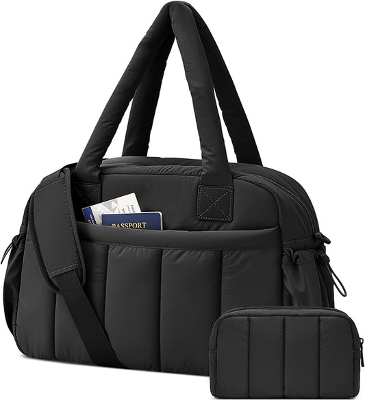 oscaurt Gym Bag for Women Lightweight Duffle Bag for Travel with Toiletry Pouch Water Resistant Carry On Weekender Overnight Duffel