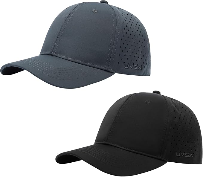 UPF 50+ Performance Water Resistant Baseball Cap Lightweight Breathable Hat Golf Running Boat Hiking for Men Women