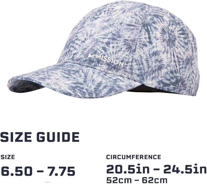 MISSION Cooling UPF Performance Hat - Unisex One Size Cap for Workouts, Golf & Running - Sweat & Water Activated Technology