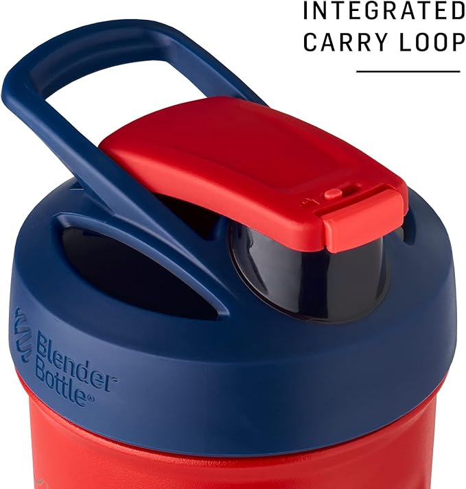 BlenderBottle Marvel Sport Insulated Stainless Steel Shaker Bottle with Wire Whisk, 24-Ounce, Spiderman Web – Protein Shakes & Hydration for Athletes & Fitness Enthusiasts, Easy Mixing, Keeps Drinks Cold, Lockable Lid