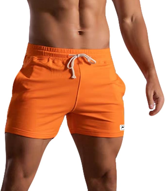 Mens 5 Inch/7 Inch Cotton Shorts Mens Sweat Athletic Shorts for Men Gym Worket Shorts with Pockets