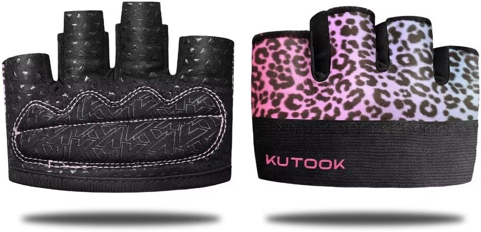 KUTOOK Weight Lifting Workout Gloves for Men/Women, 3mm XRD Padding Grip Gym Gloves, Breathable Partial Gloves for Calluses, Weightlifting Gloves for Exercise, Kettlebell, Pull-Ups, Cross Training