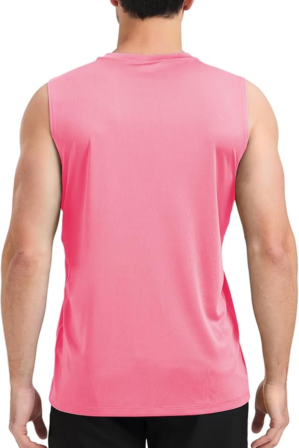 Men's Sleeveless UPF 50+ Swim Shirts Quick Dry Workout Tank Top UV Protection Running Gym Muscle T Shirts