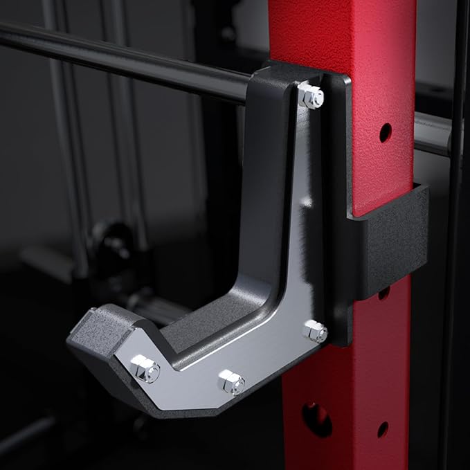 RitFit M2 Smith Machine with with Cable Crossover System, 3D Functional Trainer & Power Cage, 16 Adjustment Holes, 6 Storage Pegs for Full-Body Home Gym
