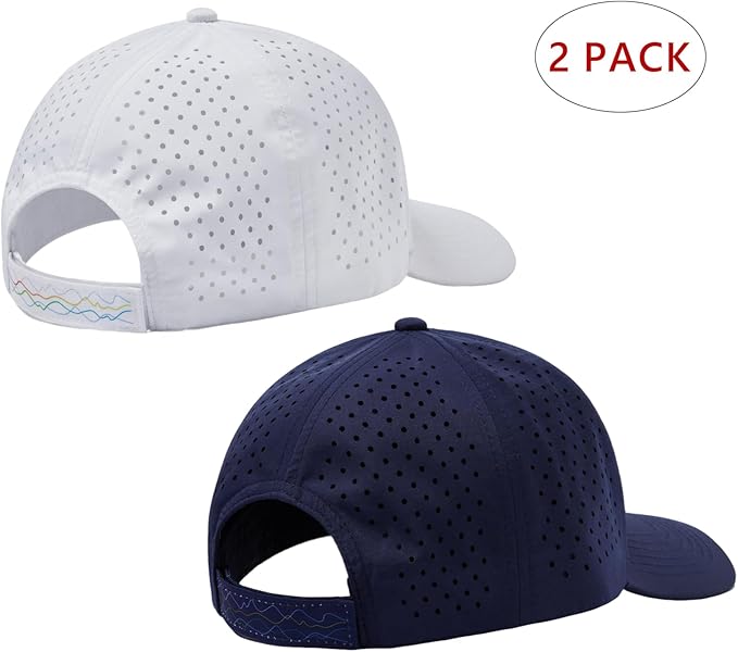 UPF 50+ Performance Water Resistant Baseball Cap Lightweight Breathable Hat Golf Running Boat Hiking for Men Women