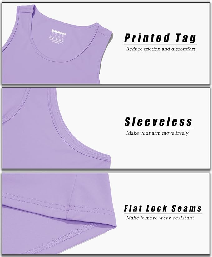 MAGCOMSEN Men's UPF 50+ Tank Top Quick Dry Summer Workout Muscle Sleeveless Shirts for Swim Beach Bodybuilding