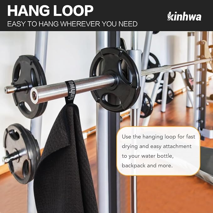 KinHwa Gym Towels - Absorbent Wicking Workout Towels, Quick Dry & Compact, Ideal for Yoga, Fitness, Treadmill or Indoor Bike