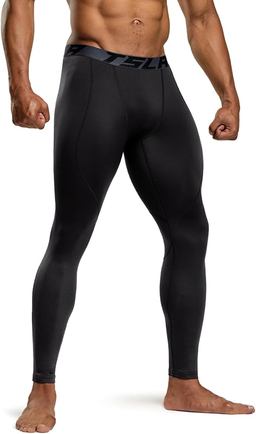 TSLA Men's Thermal Compression Pants, Athletic Sports Leggings & Running Tights, Wintergear Base Layer Bottoms