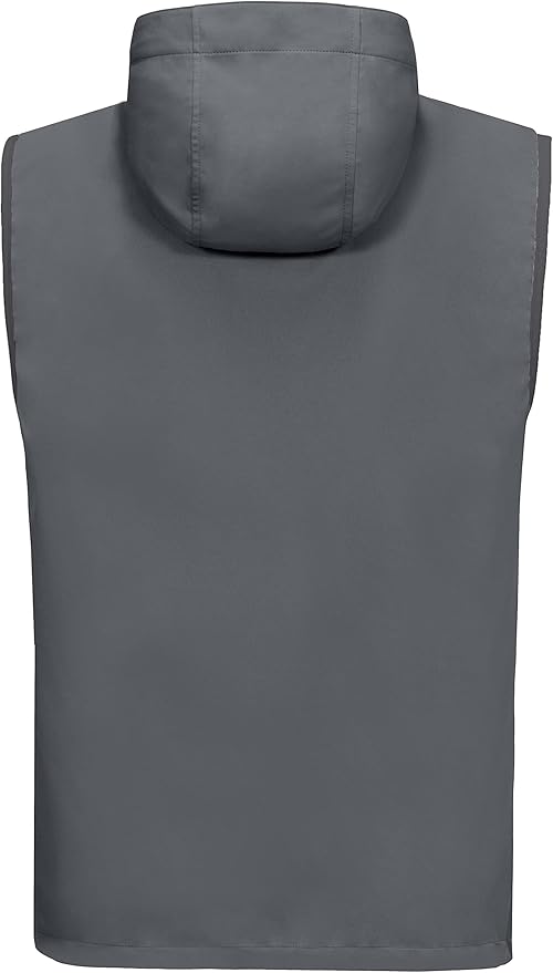 Little Donkey Andy Men's Lightweight Softshell Vest Windproof Sleeveless Jacket for Travel Hiking Running Golf