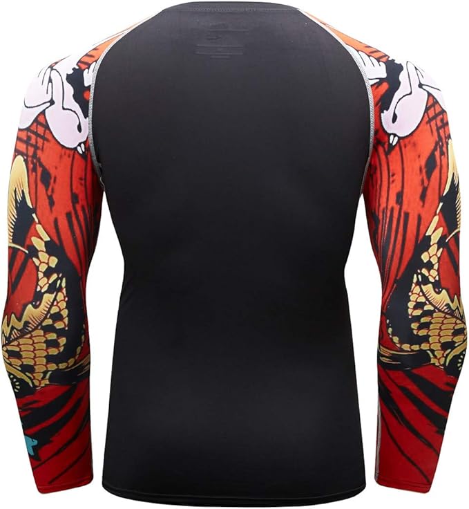 Men's Soft Fit Long Sleeve Workout Rashguard Cool Dry Compression Fitness Shirt