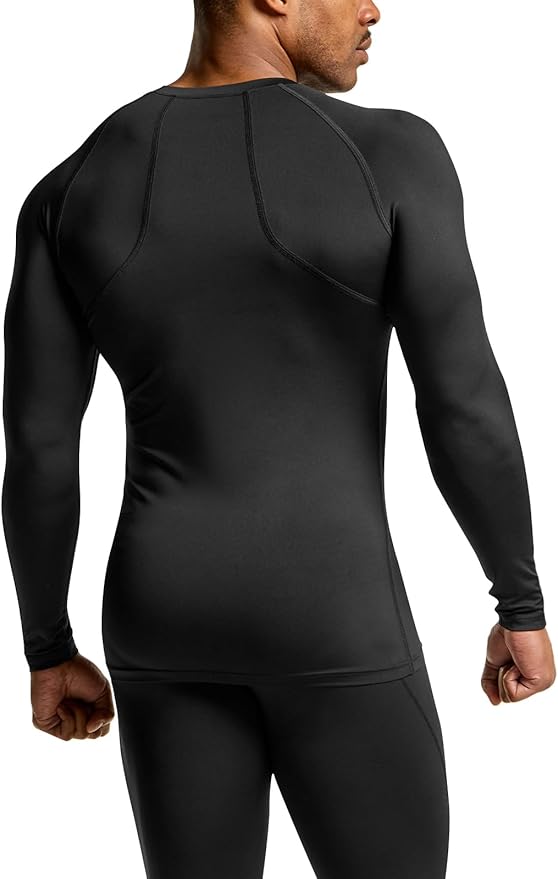 ATHLIO Men's UPF 50+ Long Sleeve Compression Shirts, Water Sports Rash Guard Base Layer, Athletic Workout Shirt
